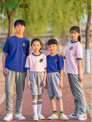 屹奧2019小、初、高夏季校服新款運(yùn)動(dòng)套裝
